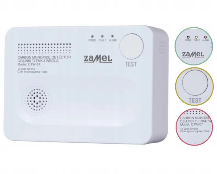 Szén-monoxid-érzékelő elemes CTW-07,2