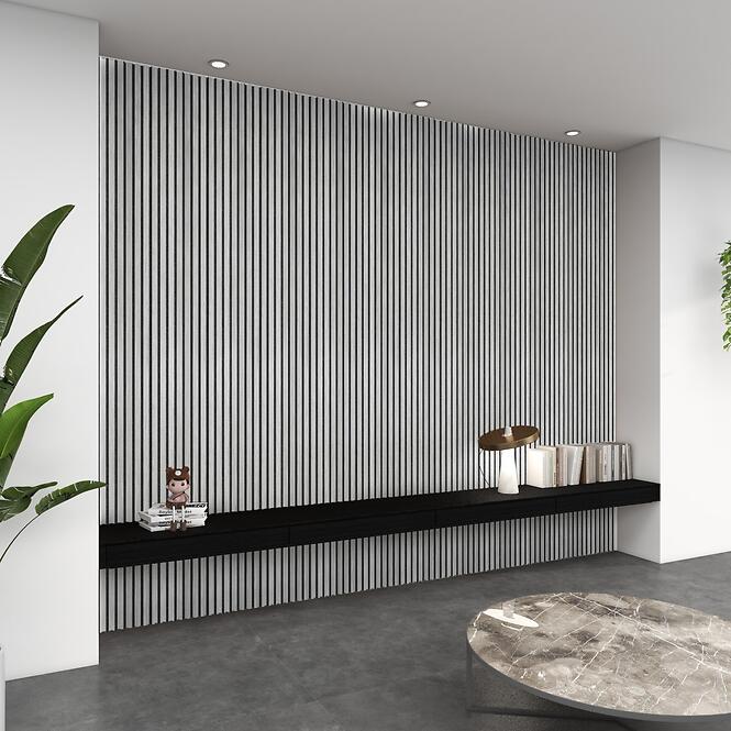 Akusztikus díszlécek lamel a filc ezüs 21x300x2650 mm,3