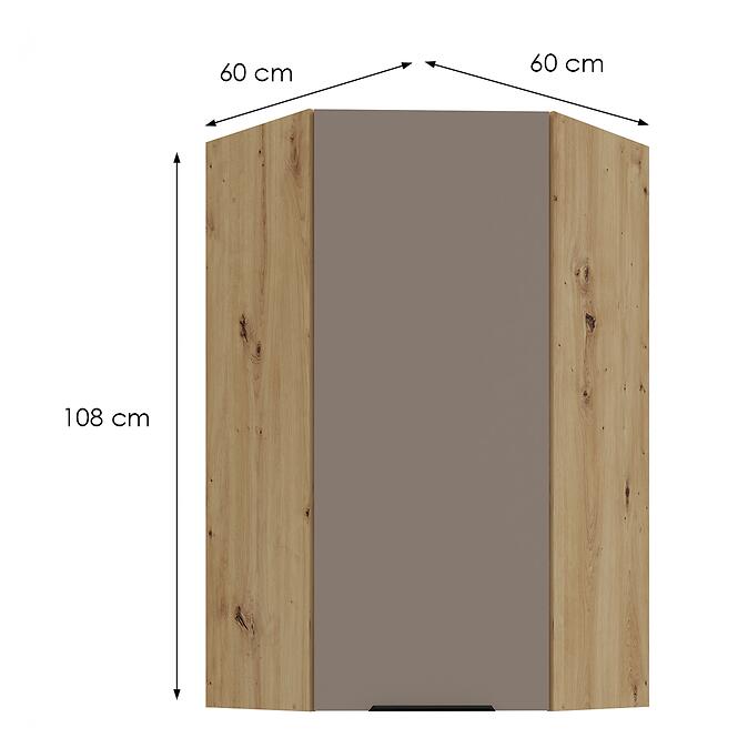 Konyhaszekrény Aria-Ta/Ar Anti Fingerprint 60x60 Gn-108 1f (45°)