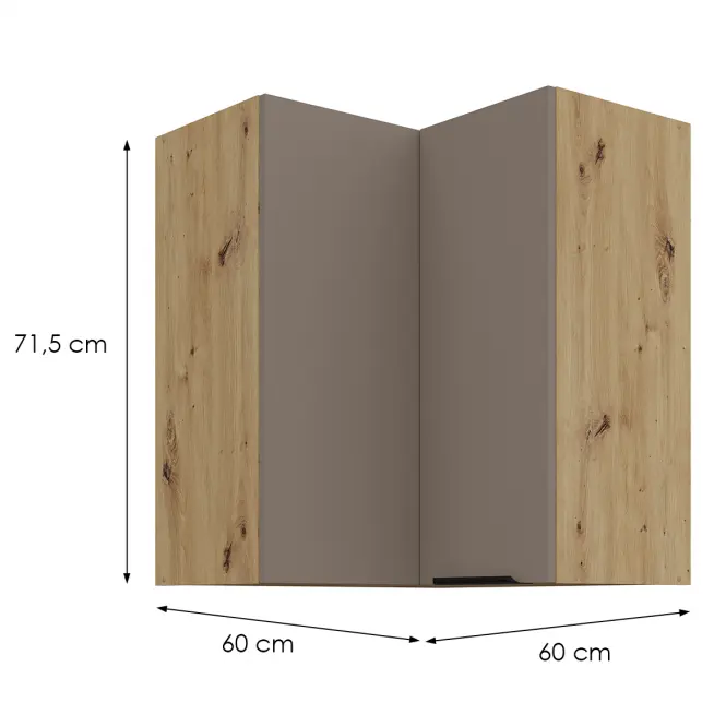 Konyhaszekrény Aria-Ta/Ar Anti Fingerprint 60x60 Gn-72 2f (90°),2