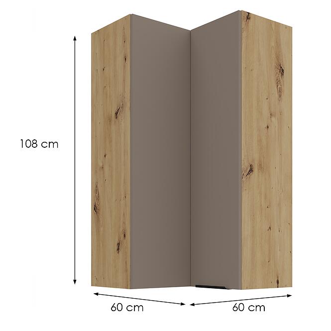 Konyhaszekrény Aria-Ta/Ar Anti Fingerprint 60x60 Gn-108 2f (90°),2