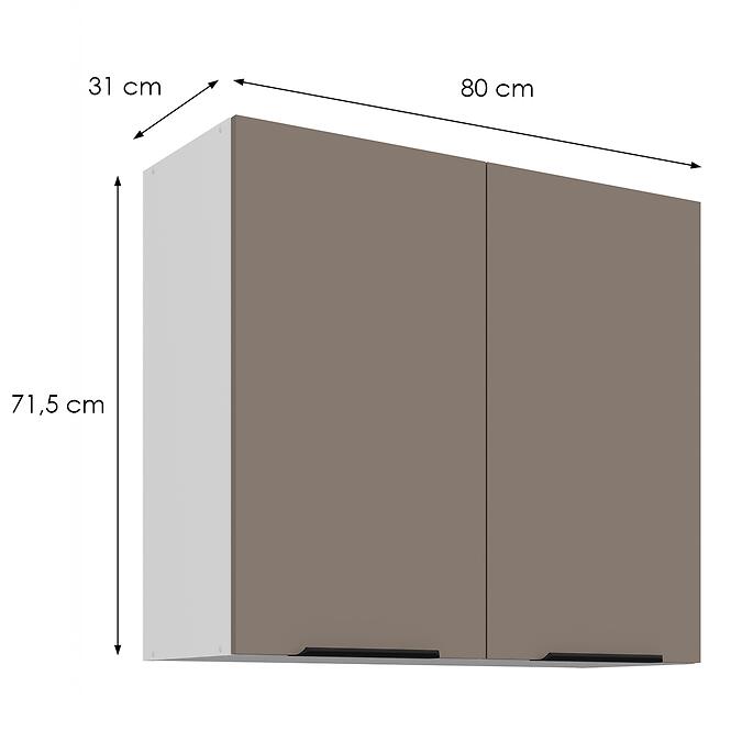 Konyhaszekrény Aria-Ta/Wh Anti Fingerprint 80g-72 2f,2