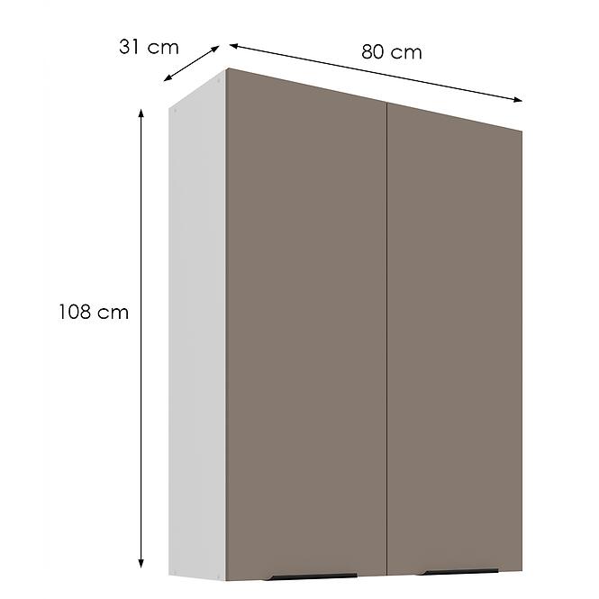 Konyhaszekrény Aria-Ta/Wh Anti Fingerprint 80g-108 2f