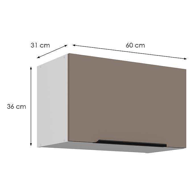 Konyhaszekrény Aria-Ta/Wh Anti Fingerprint 60gu-36 1f