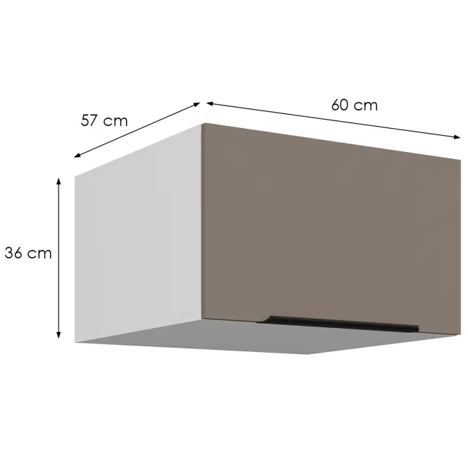 Konyhaszekrény Aria-Ta/Wh Anti Fingerprint 60 Nagu-36 1f