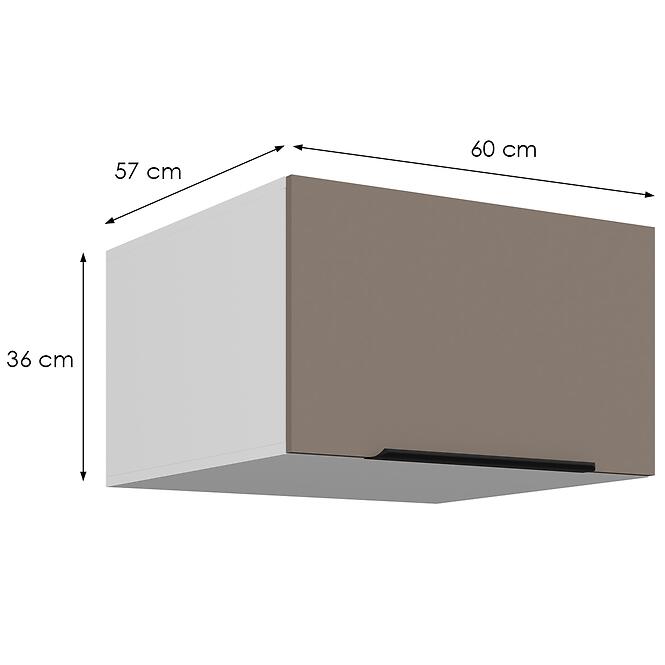 Konyhaszekrény Aria-Ta/Wh Anti Fingerprint 60 Nagu-36 1f