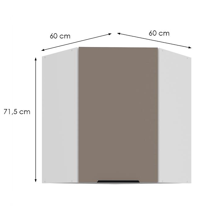Konyhaszekrény Aria-Ta/Wh Anti Fingerprint 60x60 Gn-72 1f (45°)