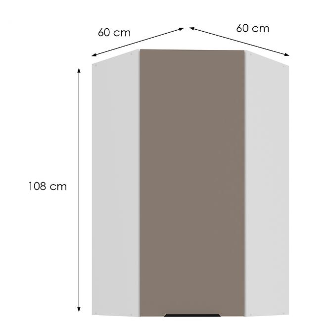 Konyhaszekrény Aria-Ta/Wh Anti Fingerprint 60x60 Gn-108 1f (45°)