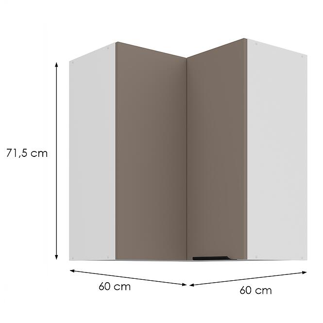 Konyhaszekrény Aria-Ta/Wh Anti Fingerprint 60x60 Gn-72 2f (90°)