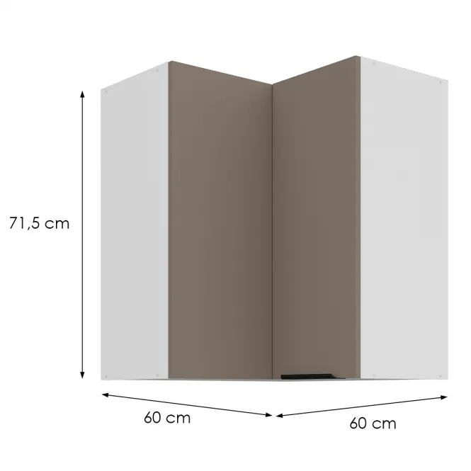 Konyhaszekrény Aria-Ta/Wh Anti Fingerprint 60x60 Gn-72 2f (90°),2