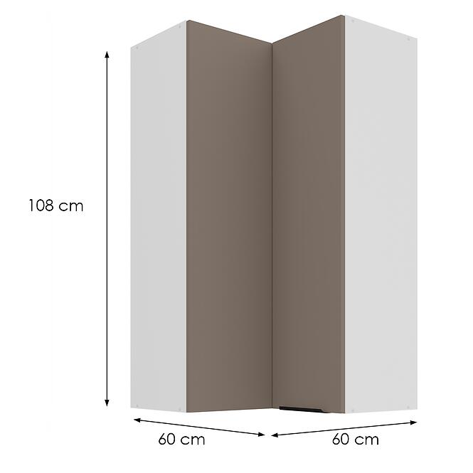 Konyhaszekrény Aria-Ta/Wh Anti Fingerprint 60x60 Gn-108 2f (90°)