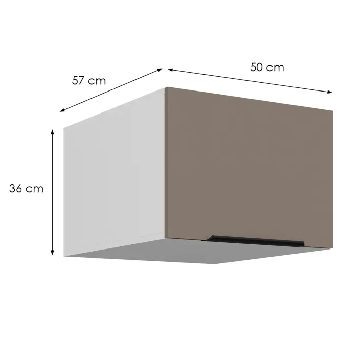 Konyhaszekrény Aria-Ta/Wh Anti Fingerprint 50 Nagu-36 1f