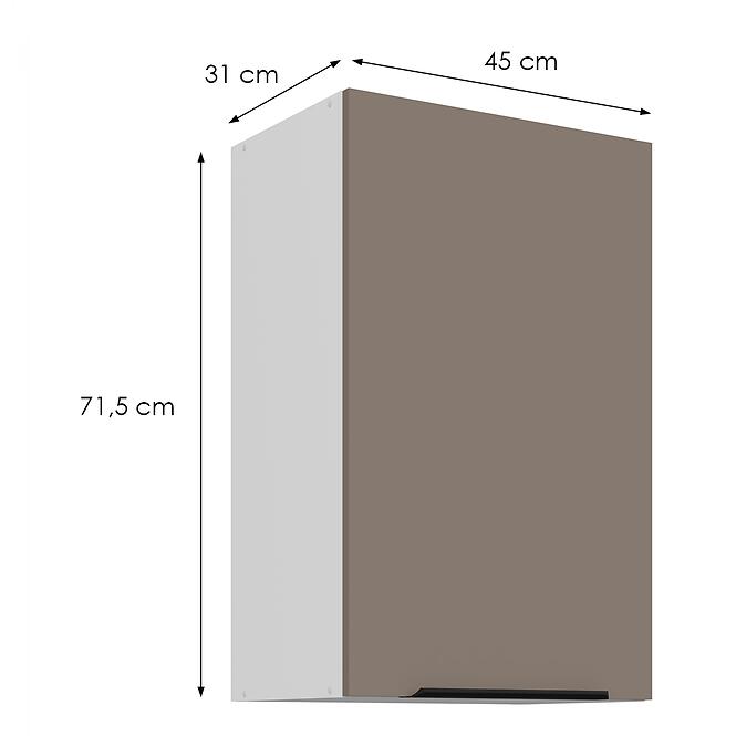 Konyhaszekrény Aria-Ta/Wh Anti Fingerprint 45g-72 1f