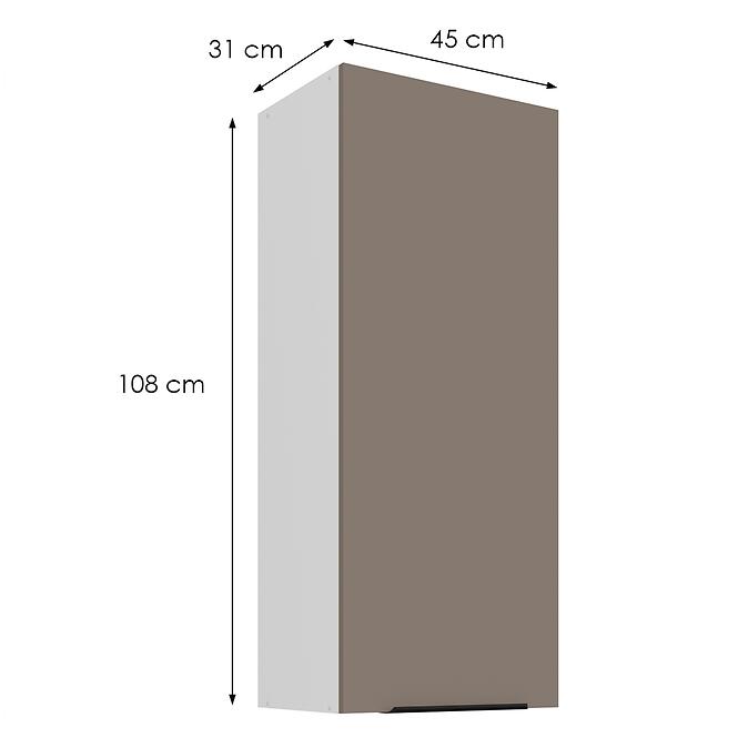Konyhaszekrény Aria-Ta/Wh Anti Fingerprint 45g-108 1f