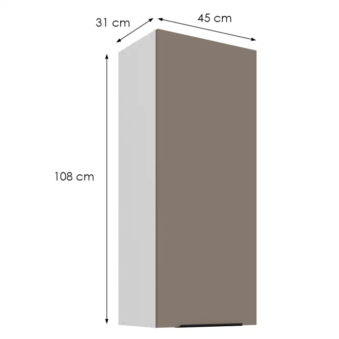 Konyhaszekrény Aria-Ta/Wh Anti Fingerprint 45g-108 1f,2
