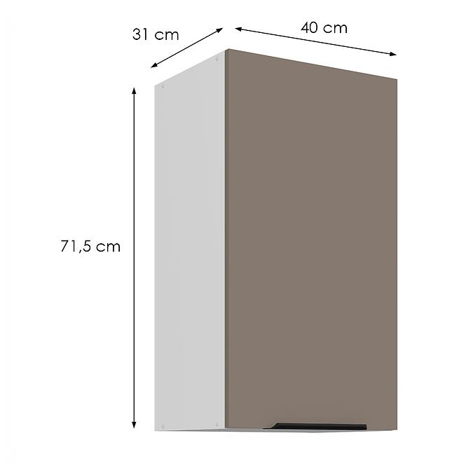 Konyhaszekrény Aria-Ta/Wh Anti Fingerprint 40g-72 1f
