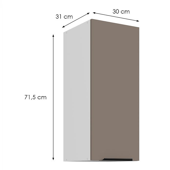 Konyhaszekrény Aria-Ta/Wh Anti Fingerprint 30g-72 1f
