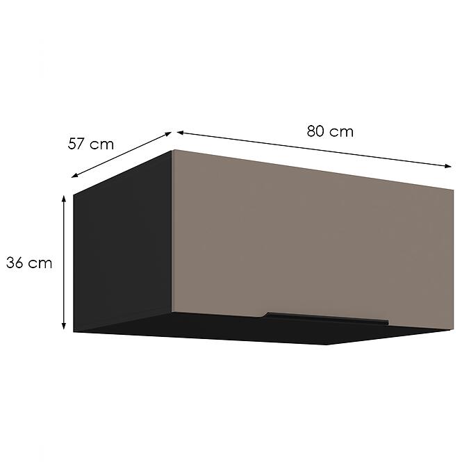 Konyhaszekrény Aria-Ta/Bl Anti Fingerprint 80 Nagu-36 1f,2