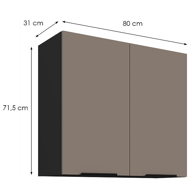 Konyhaszekrény Aria-Ta/Bl Anti Fingerprint 80g-72 2f