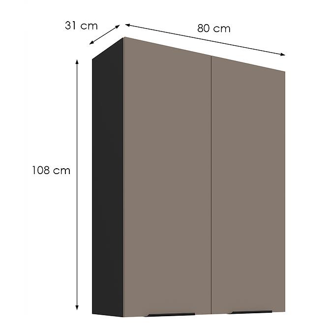 Konyhaszekrény Aria-Ta/Bl Anti Fingerprint 80g-108 2f,2