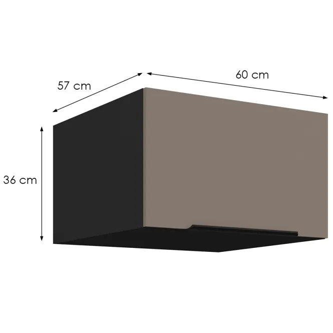 Konyhaszekrény Aria-Ta/Bl Anti Fingerprint 60 Nagu-36 1f