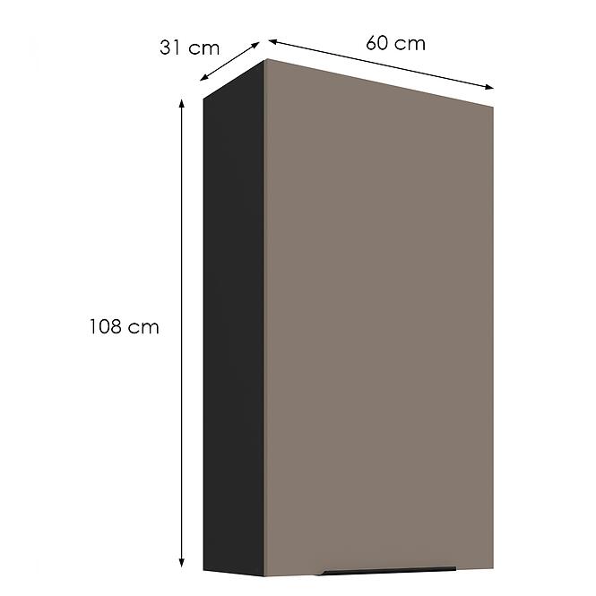 Konyhaszekrény Aria-Ta/Bl Anti Fingerprint 60g-108 1f