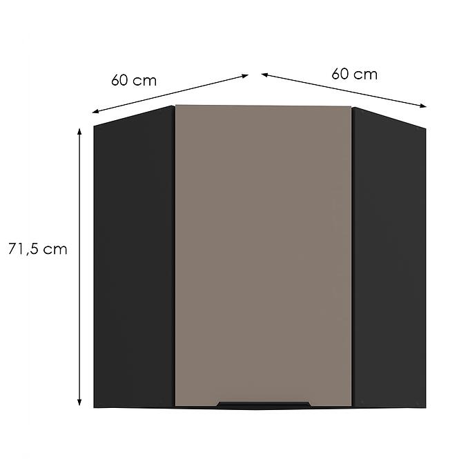 Konyhaszekrény Aria-Ta/Bl Anti Fingerprint 60x60 Gn-72 1f (45°)