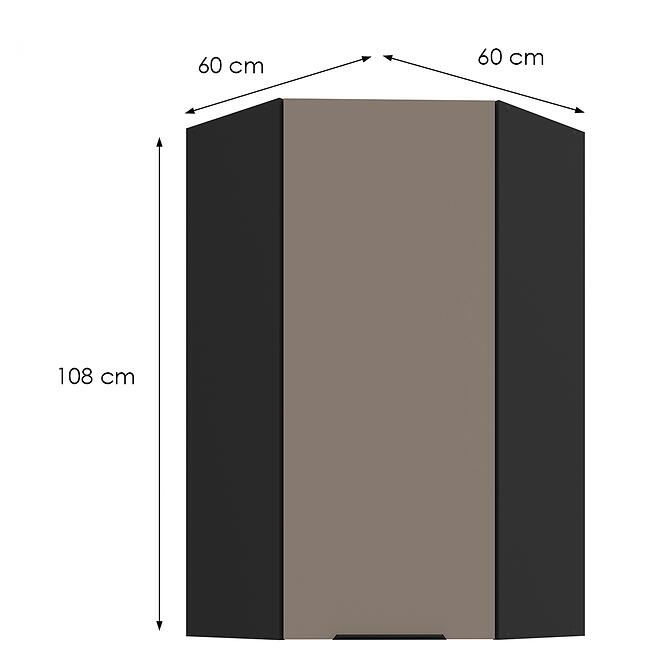 Konyhaszekrény Aria-Ta/Bl Anti Fingerprint 60x60 Gn-108 1f (45°),2