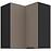 Konyhaszekrény Aria-Ta/Bl Anti Fingerprint 60x60 Gn-72 2f (90°)