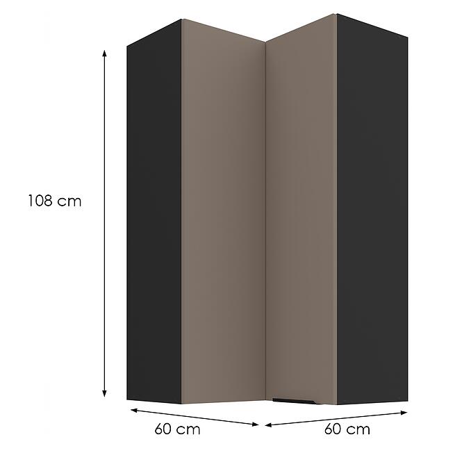 Konyhaszekrény Aria-Ta/Bl Anti Fingerprint 60x60 Gn-108 2f (90°)