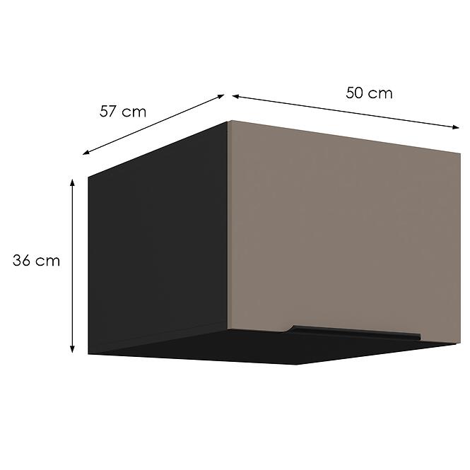 Konyhaszekrény Aria-Ta/Bl Anti Fingerprint 50 Nagu-36 1f,2