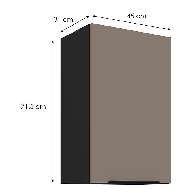 Konyhaszekrény Aria-Ta/Bl Anti Fingerprint 45g-72 1f,2