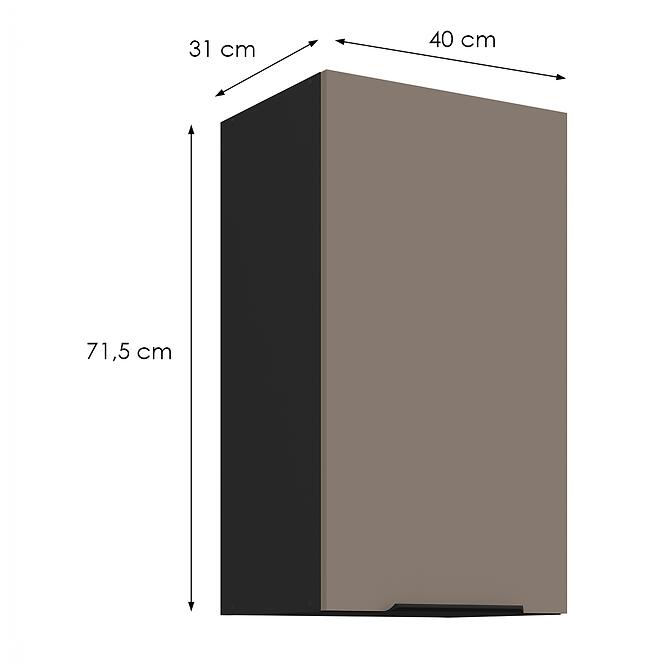 Konyhaszekrény Aria-Ta/Bl Anti Fingerprint 40g-72 1f,2