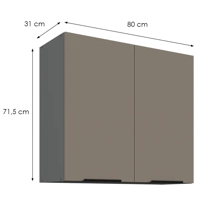 Konyhaszekrény Aria-Ta/Ant Anti Fingerprint 80g-72 2f,2