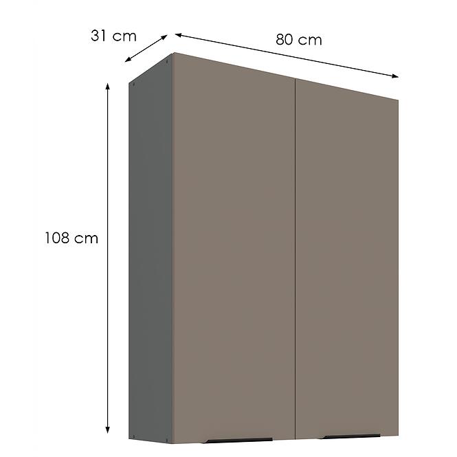 Konyhaszekrény Aria-Ta/Ant Anti Fingerprint 80g-108 2f