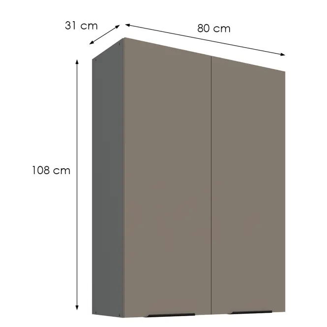 Konyhaszekrény Aria-Ta/Ant Anti Fingerprint 80g-108 2f,2