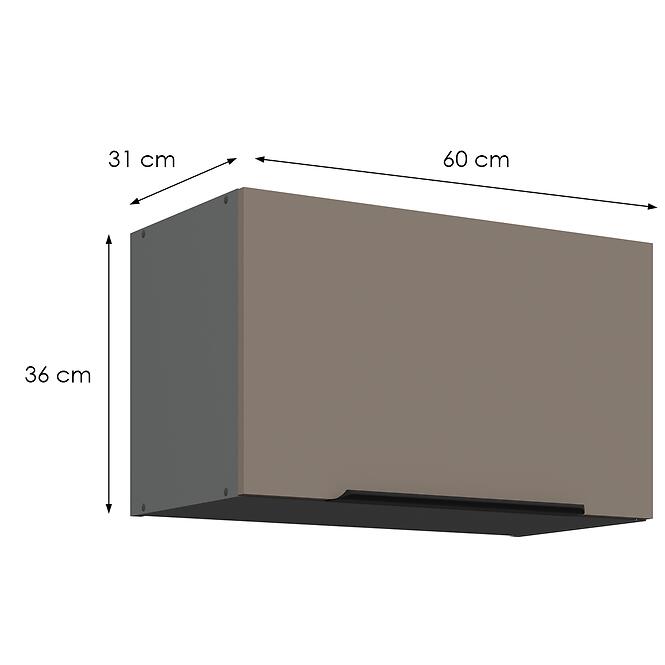 Konyhaszekrény Aria-Ta/Ant Anti Fingerprint 60gu-36 1f