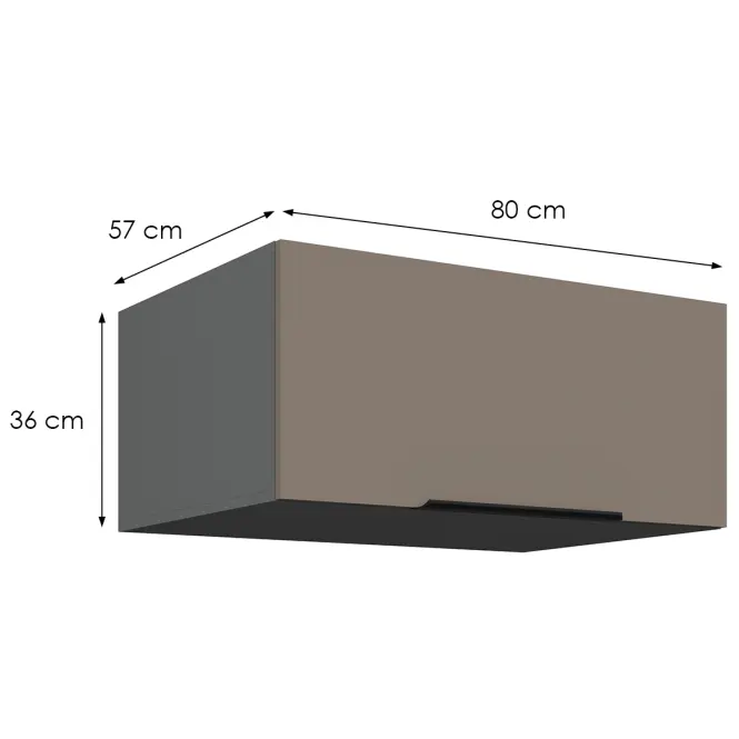 Konyhaszekrény Aria-Ta/Ant Anti Fingerprint 60x60 Gn-108 1f (45°)