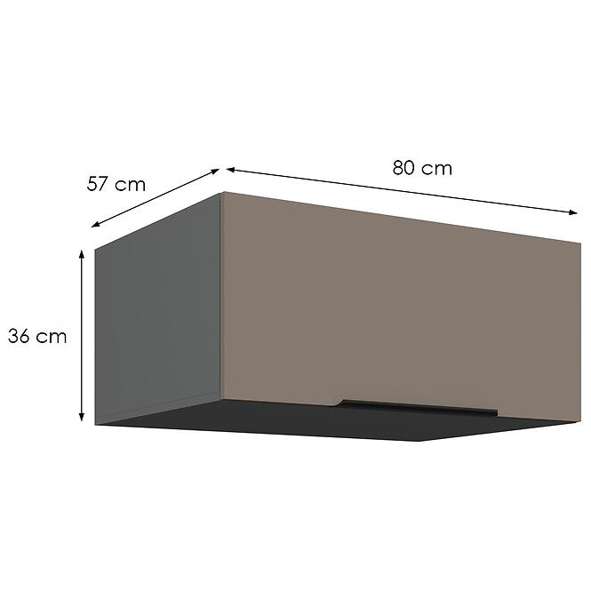 Konyhaszekrény Aria-Ta/Ant Anti Fingerprint 60x60 Gn-108 1f (45°)