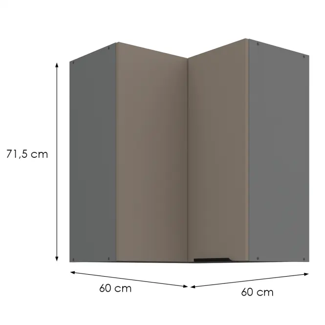 Konyhaszekrény Aria-Ta/Ant Anti Fingerprint 60x60 Gn-72 2f (90°)