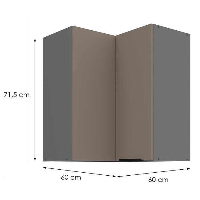 Konyhaszekrény Aria-Ta/Ant Anti Fingerprint 60x60 Gn-72 2f (90°)