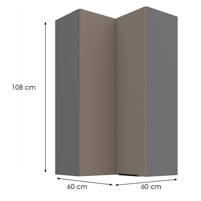 Konyhaszekrény Aria-Ta/Ant Anti Fingerprint 60x60 Gn-108 2f (90°)