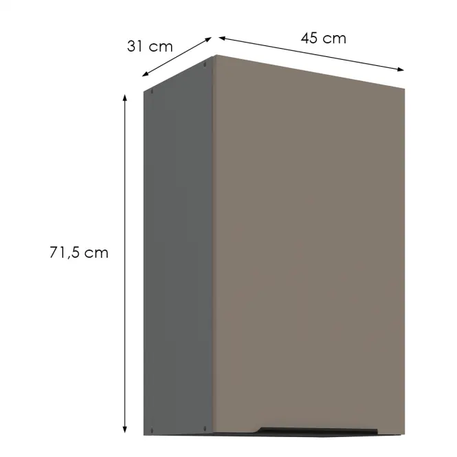 Konyhaszekrény Aria-Ta/Ant Anti Fingerprint 45g-72 1f,2