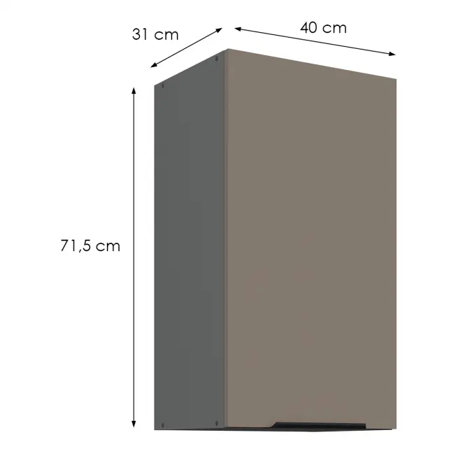 Konyhaszekrény Aria-Ta/Ant Anti Fingerprint 40g-72 1f