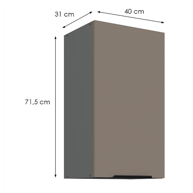 Konyhaszekrény Aria-Ta/Ant Anti Fingerprint 40g-72 1f,2