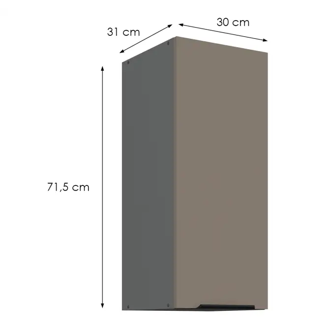 Konyhaszekrény Aria-Ta/Ant Anti Fingerprint 30g-72 1f,2