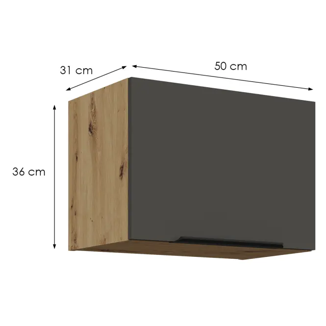 Konyhaszekrény Aria-Gr/Ar Anti Fingerprint 50gu-36 1f