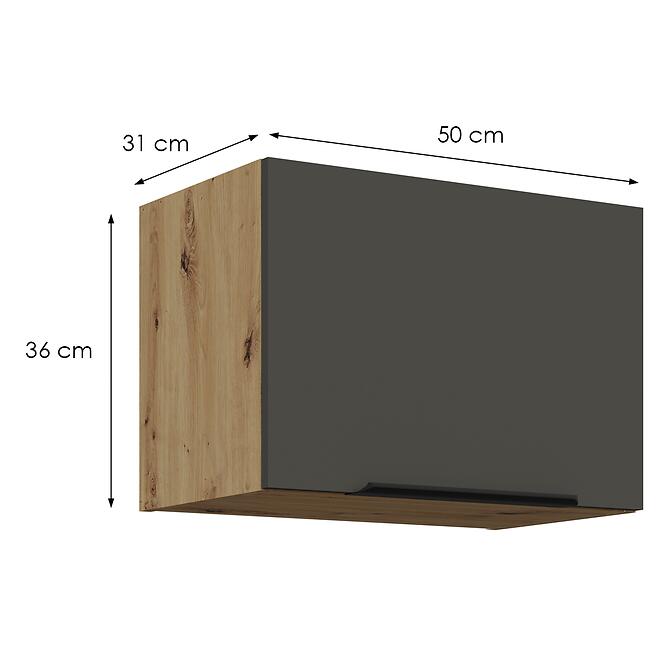 Konyhaszekrény Aria-Gr/Ar Anti Fingerprint 50gu-36 1f,2