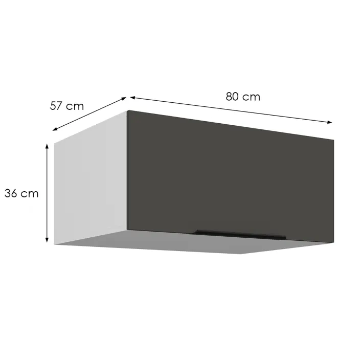 Konyhaszekrény Aria-Gr/Wh Anti Fingerprint 80 Nagu-36 1f
