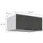 Konyhaszekrény Aria-Gr/Wh Anti Fingerprint 80 Nagu-36 1f,2